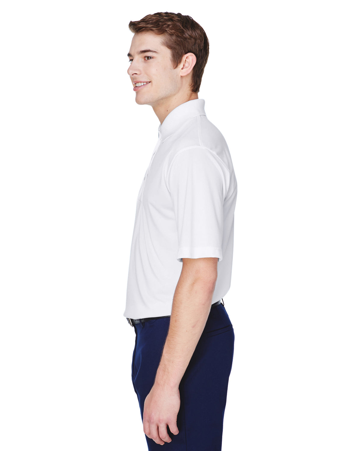 Men's Cool & Dry 8-Star Elite Performance Interlock Polo - White