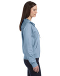 Women's Fleece Full-Zip Raglan Hoodie - Baby Blue