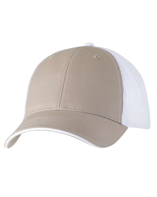 Sandwich Trucker Cap - Khaki/ White