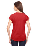 Women's Triblend V-Neck T-Shirt - Heather Red