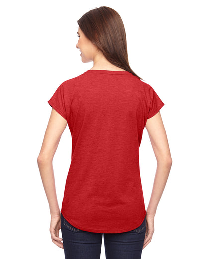 Women's Triblend V-Neck T-Shirt - Heather Red