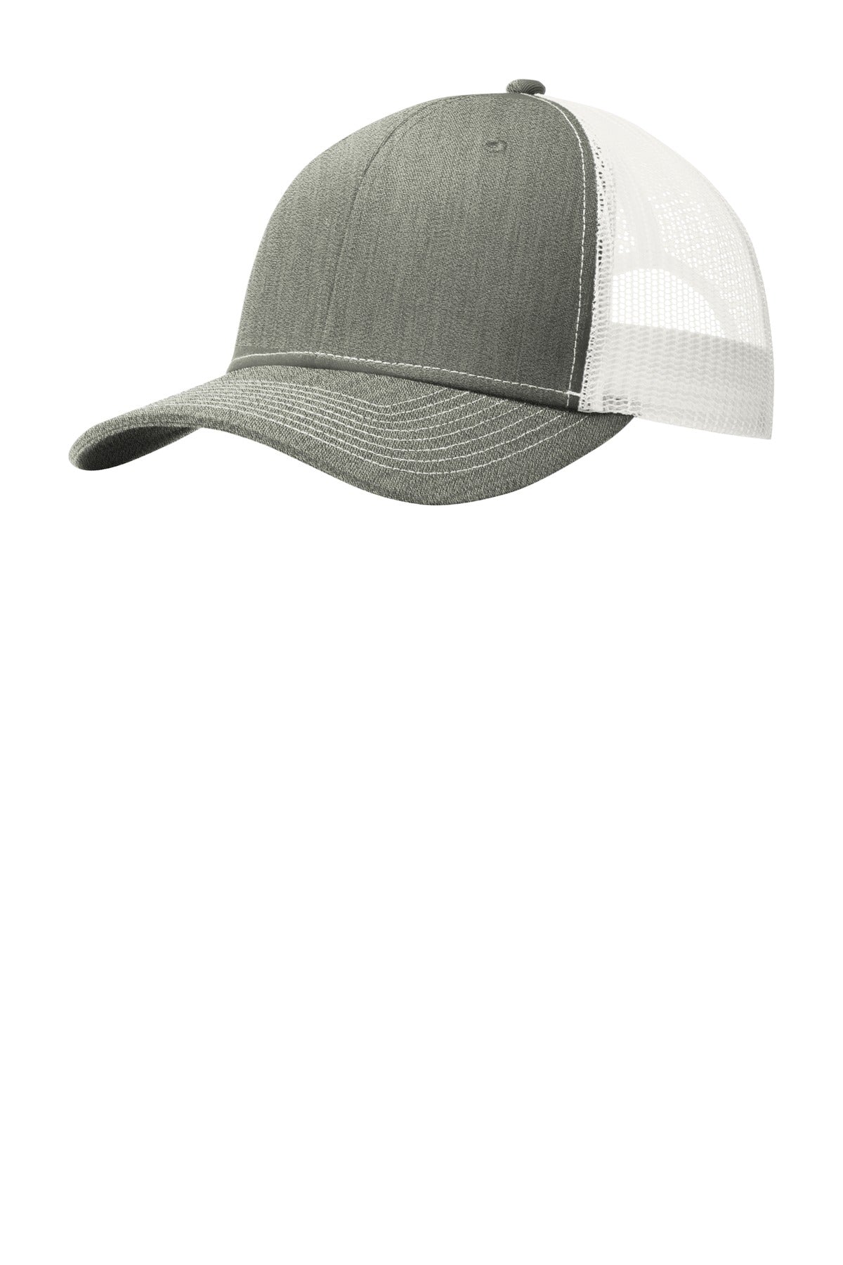 Snapback Trucker Cap - Heather Gray / White