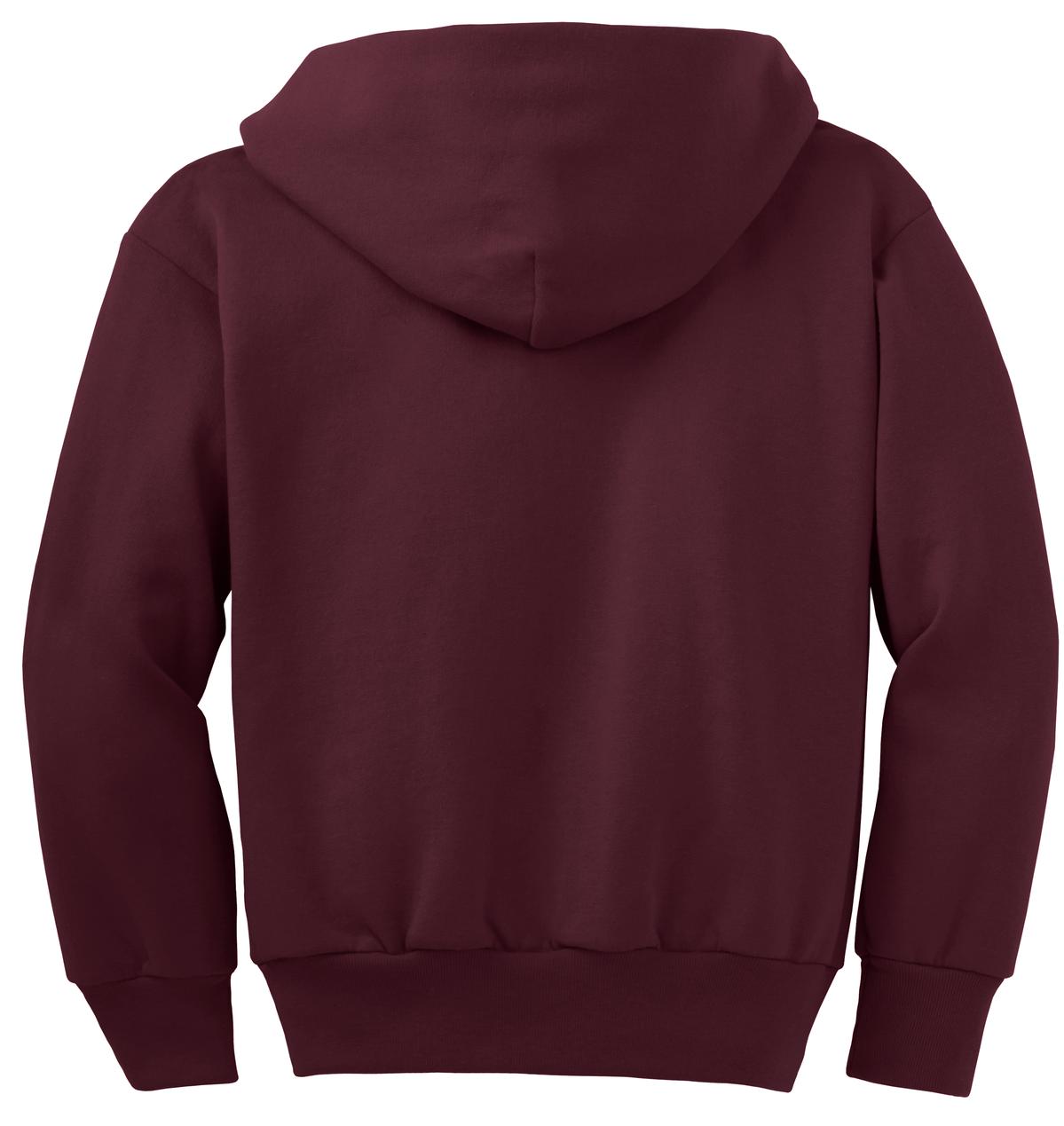 Youth Core Fleece Full-Zip Hoodie - Maroon