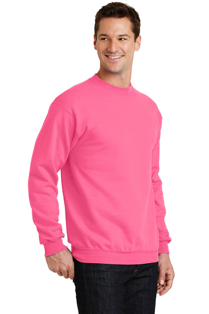 Unisex Core Fleece Crewneck Sweatshirt - Neon Pink