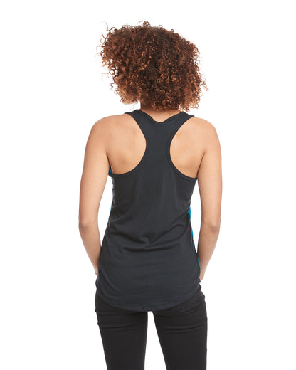 Women's Ideal Colorblock Racerback Tank - Turquoise / Black
