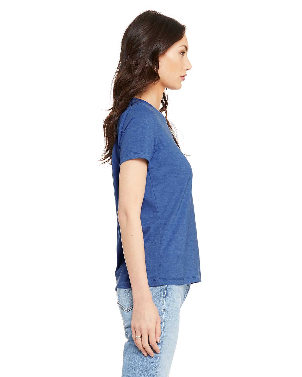 Women's Heathered Relaxed Jersey Short-Sleeve T-Shirt - Heather True Royal