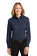 Port Authority L608 - Women's Long Sleeve Easy Care Shirt - Navy / Light Stone