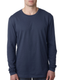 Next Level N3601 - Men's Cotton Long-Sleeve Crew - Indigo
