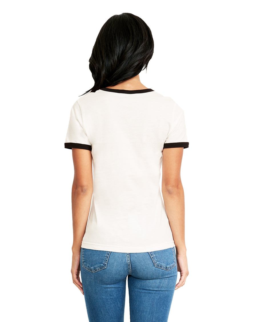 Women's Ringer T-Shirt - White / Black