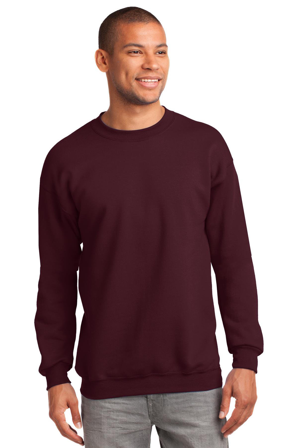 Unisex Tall Essential Fleece Crewneck Sweatshirt - Maroon