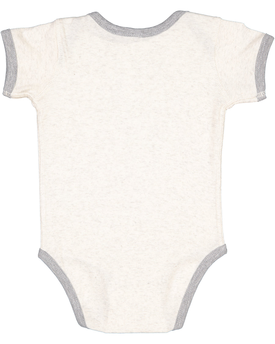 Infant Baby Rib Bow Tie Bodysuit - Natural Heather / Heather