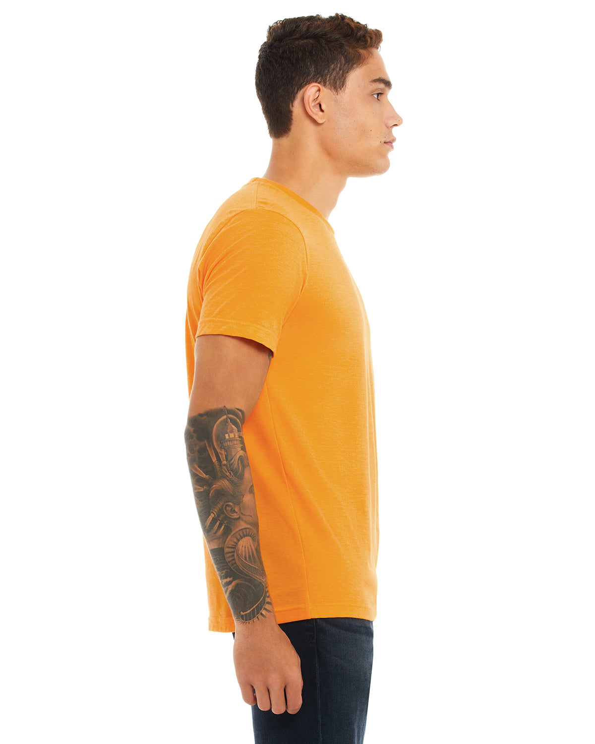 Unisex Heather CVC T-Shirt - Heather Marmalade
