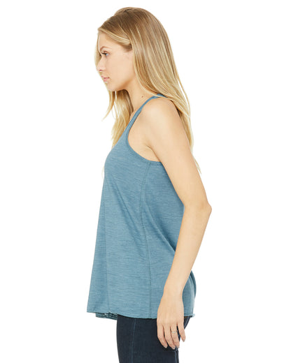Women's Flowy Racerback Tank - Denim Slub