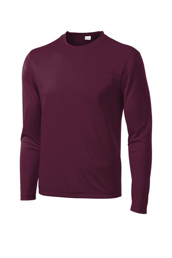 Unisex Long Sleeve PosiCharge Competitor Tee - Maroon
