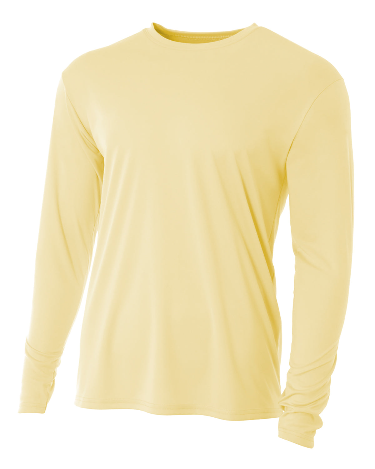 Men's Cooling Performance Long Sleeve T-Shirt - Light Yellow