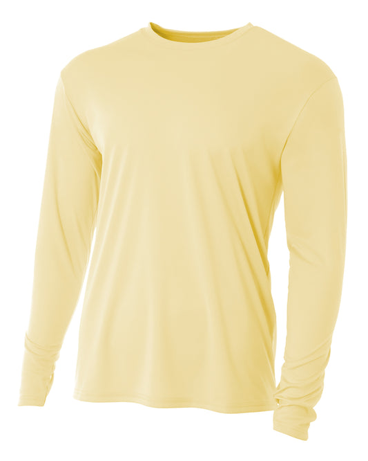 Men's Cooling Performance Long Sleeve T-Shirt - Light Yellow