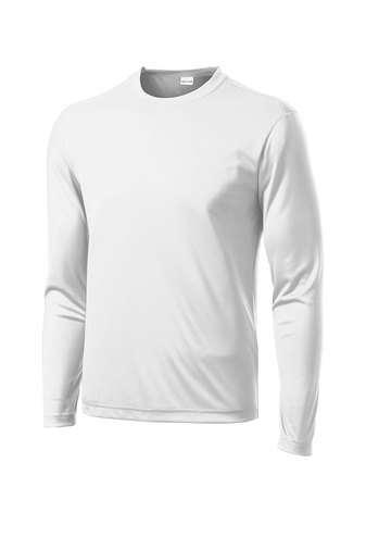Unisex Long Sleeve PosiCharge Competitor Tee - White