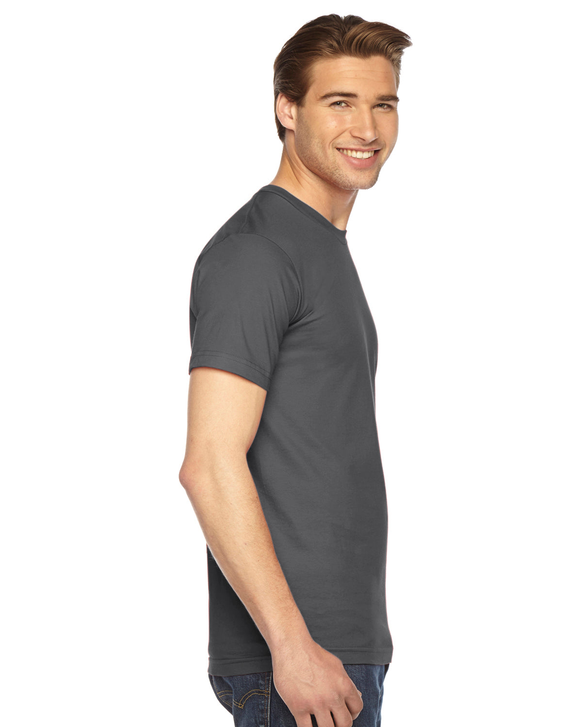 Unisex Fine Jersey Short-Sleeve T-Shirt - Asphalt