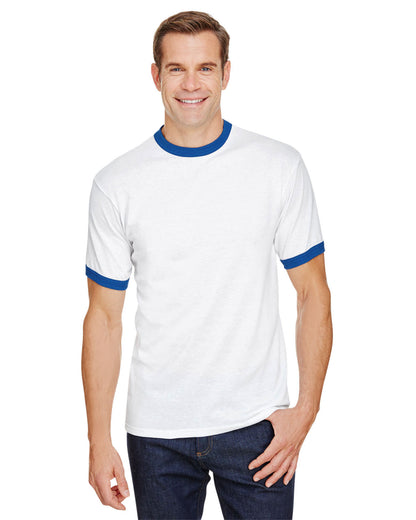 50/50 Ringer T-Shirt - White / Royal
