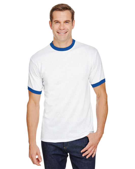 50/50 Ringer T-Shirt - White / Royal
