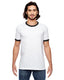 Anvil 988AN - Unisex Lightweight Ringer T-Shirt - White Black