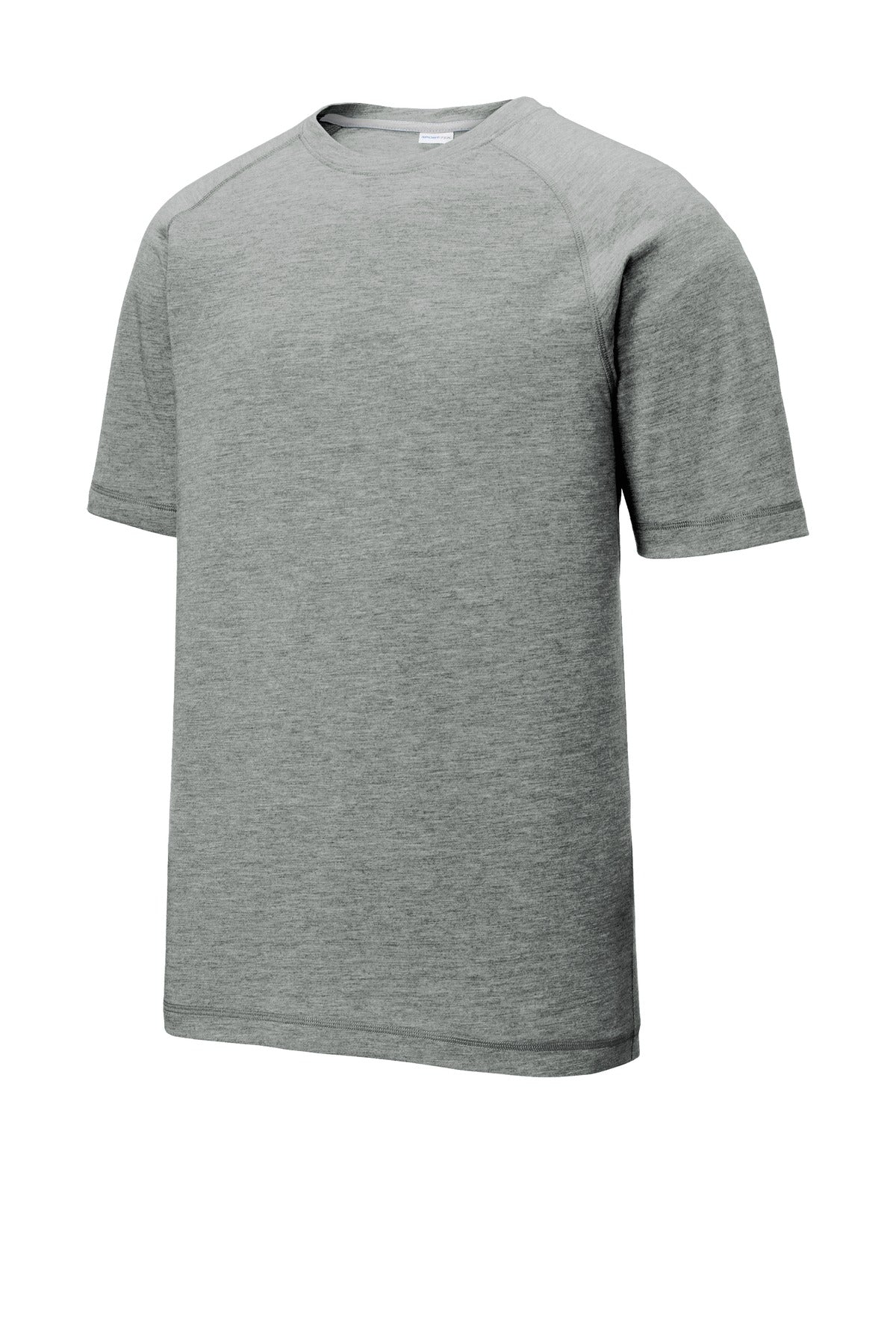 Unisex PosiCharge Tri-Blend Wicking Raglan Tee - Dark Gray Heather