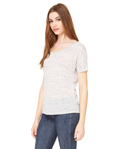 Women's Slouchy T-Shirt - White Marble