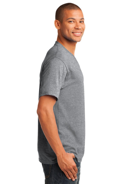 Unisex Core Cotton V-Neck Tee - Athletic Heather