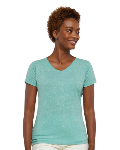 Women's Harborside Melange V-Neck T-Shirt - Saltwater Melange
