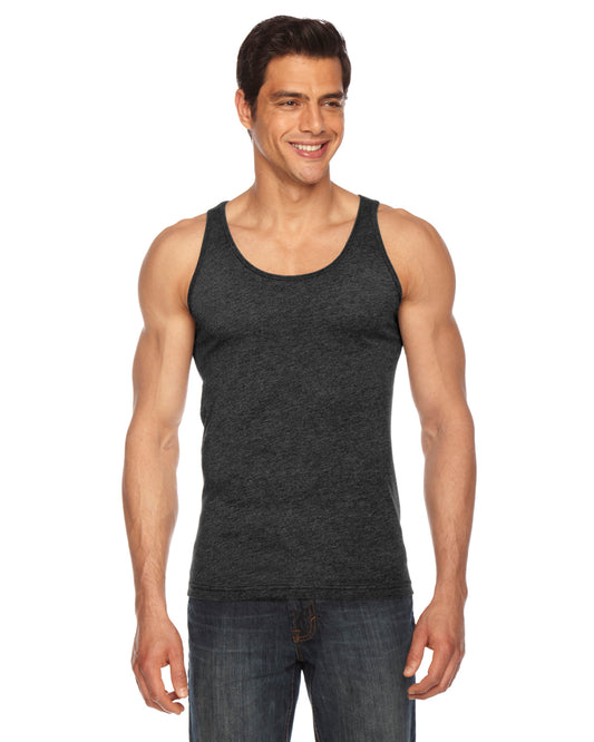 Unisex Poly-Cotton Tank - Heather Black