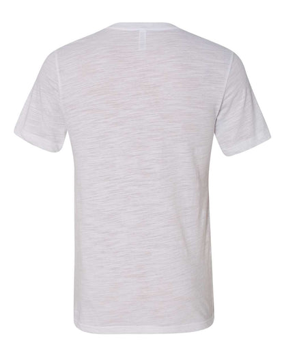 Unisex Jersey Short-Sleeve V-Neck T-Shirt - White Slub